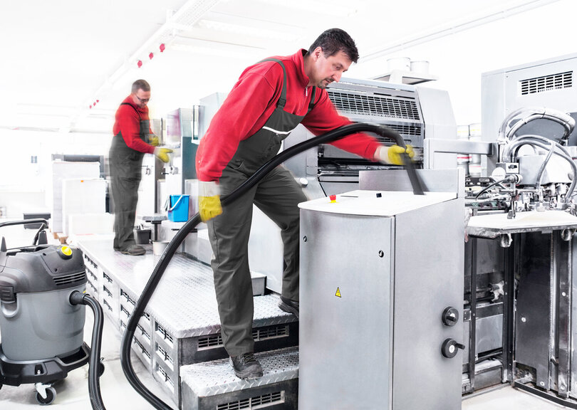 Cleaner cleans industrial plant