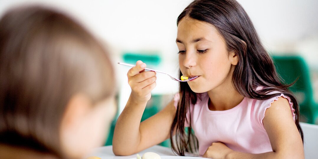 College, high school, and university girl eating healthy - Balanced nutrition for students