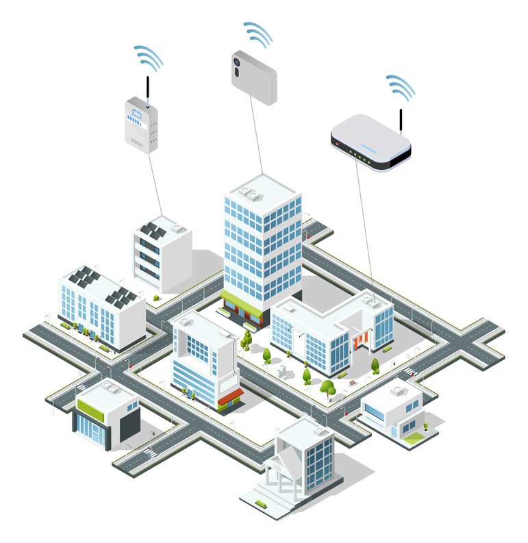 Cleaning based on the Internet of Things The building is surrounded by sensors